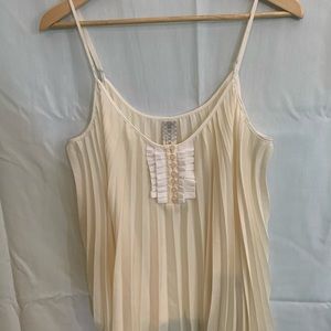 Free People size lg pleated cream tank